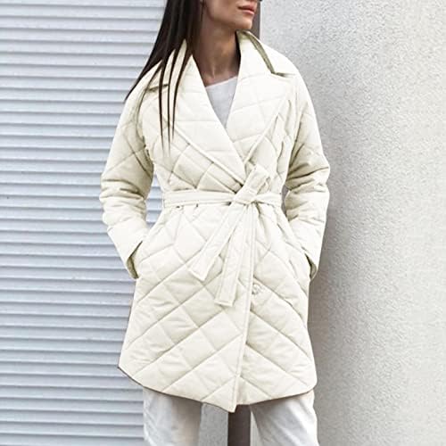 Roupas de inverno para mulheres 2022 Lingge Cotton Jacket Medium Lapel Longo 2022 Street New Coat Fashion Caist Pocket