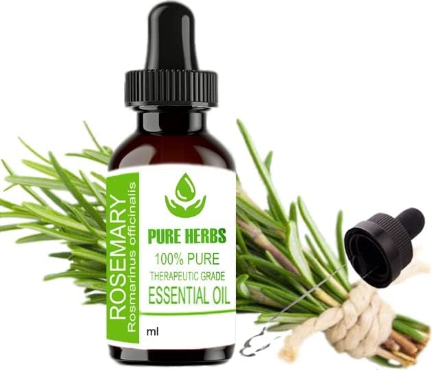 Ervas puras Rosemary Puro e Natural Teleapeautic Grade Essential Oil com conta -gotas 100ml