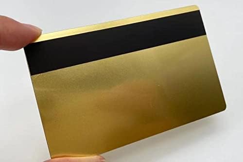 Cartões em branco de metal de aço inoxidável banhado a ouro