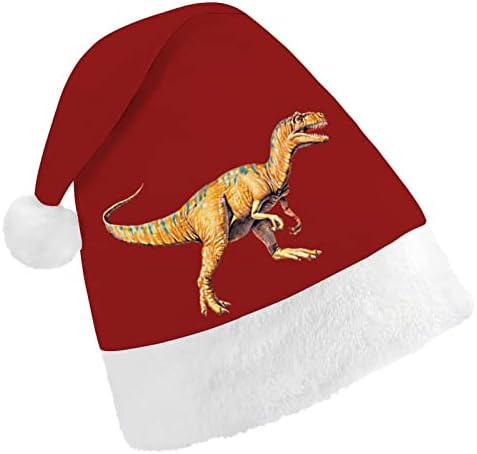 Allosaurus Dinosaur Christmas Hat chapéu de Papai Noel para adultos unissex Comfort Classic Xmas Cap para o feriado de festa de Natal