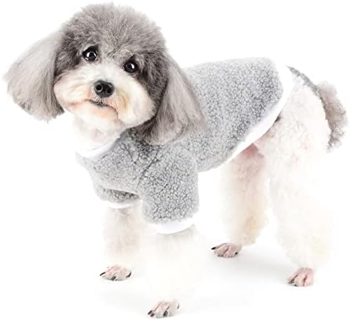 Zunea Fuzzy Dog Sweater Casat para cães pequenos Casaco de lã de lã de lã de inverno Casaco