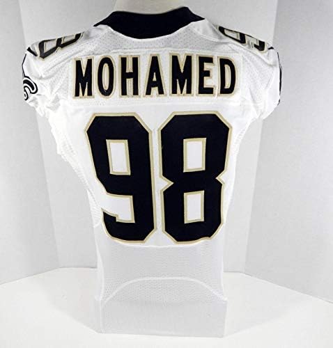2015 New Orleans Saints Mike Mohamed 98 Jogo emitiu White Jersey NOS0143 - Jerseys não assinados da NFL usada