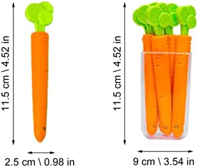 Cabilock 2 conjuntos de clipes de vedação para pacotes de alimentos clipes encantadores clipes de chip de forma de cenoura