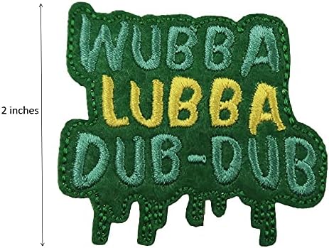 Reelfun Wubba Lubba Dub-Dub Meme bordado ferro bordado em patch