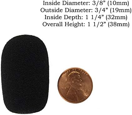 Tetra-Teknica XFFZDP-BLK LAPEL & HOPENSET Microfone Windscreen, Color Black, uma dúzia de pacote