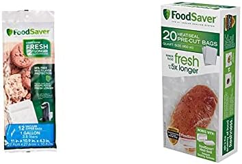 FoodSaver de 1 galão a vácuo sacos, 12 contagem, multi