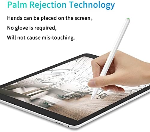 Caneta de caneta sem fio para iPad, iPad magnético lápis de 2ª geração com design de rejeição de palma compatível com