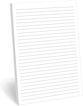 321done governou o bloco de notas - 50 folhas - bloco de notas de planejamento de luxo com linhas - papel premium grosso - feito nos EUA - branco simples