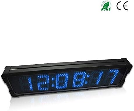 Huanyu LED Race Relógio de 6 polegadas 6 Digits Relógio Relógio Relógio Double Race Countdown/StopWatch de 12/24 hora Relógio