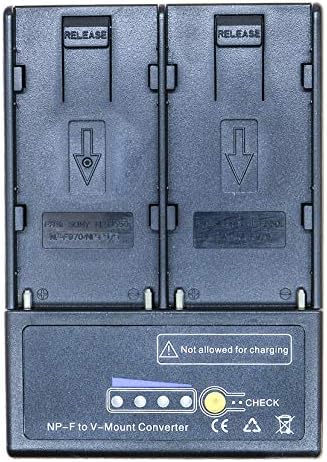 Adaptador de bateria protictic em V-Mount V-Lock para baterias da série Sony NP-F compatíveis 2x