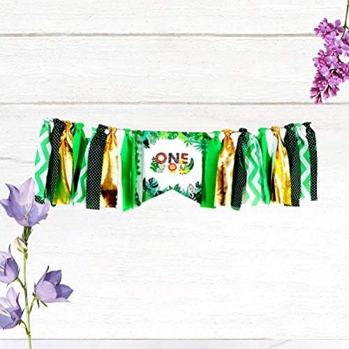 1pc Jungle Party Party Decor de um ano de um ano Pull Slags Jungle Animal Birthday Party Banner Printing Printing Banners Florestas Florestas com tema Pull Flags pano Brithday Party Decor for Home
