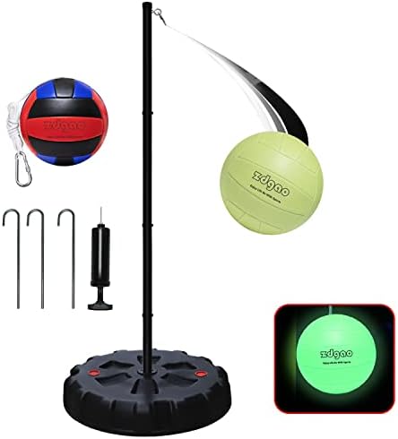 Ydds Tetherball Conjunto com base | Bola e corda portáteis com bola, bomba de bola e agulha para quintal, crianças e adultos