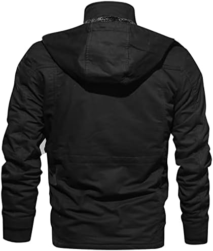 Casacos de inverno de DyGuyth, por mais tamanhos, jaquetas militares de espessura groscidas com casaco de carga com capuz ao ar livre com bolsos múltiplos