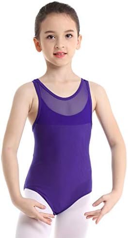 Fldy Girls Gymnastics Ballet Letard Mesh Splice