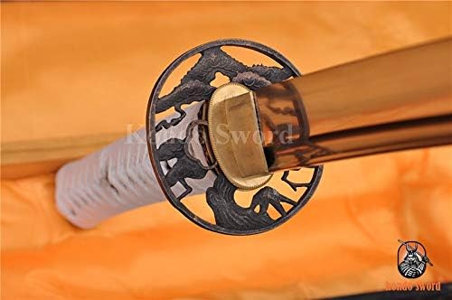GLW KATANA 41 Handmade de alto carbono aço japonês Japonês Samurai Katana Sword Blade Sharp White Saya