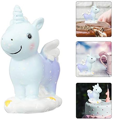 Nuobesty Unicorn Fatuine Cloud Cartoon Resina Modelo Estátua Foto Pro Pronsor