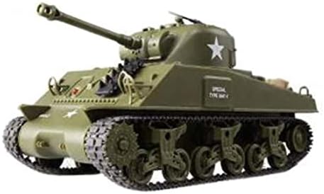 Lingxuinfo 1/30 RC U.S Sherman Tank Modelo com sons de luzes, High Simulação Simulação Brinquedos Militares de Batalha