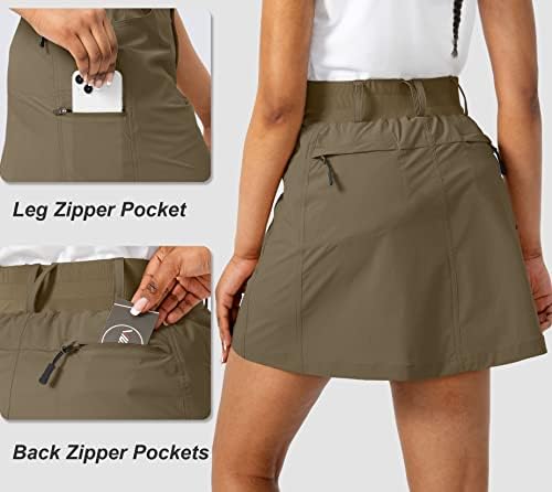 Viodia Golf Skorts Saias para mulheres com bolsos Salia de caminhada de alta cintura feminina Skort Athletic Tennis para Summer Casual