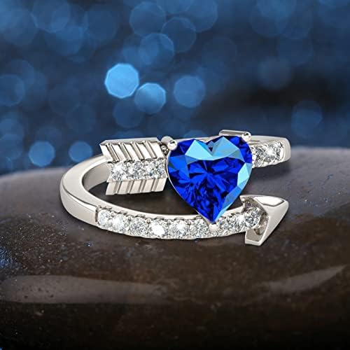 Personalidade Criativa Love Anel de noivado de diamante Anel de casamento para mulheres anel de cristal vintage