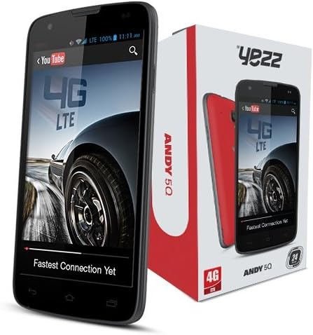Yezz Andy 5q - Telefone desbloqueado de fábrica - embalagem de varejo - preto