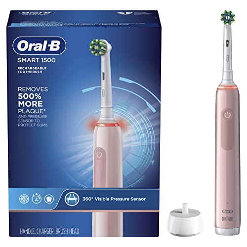 Escova de dentes elétrica smart 1500 oral-b, rosa