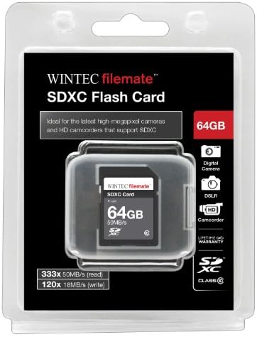 64 GB Classe 10 SDXC High Speed ​​Memory Card 50Mb/S. Para as câmeras E-PM1 do Olympus E-PL3. Perfeito para filmagens e