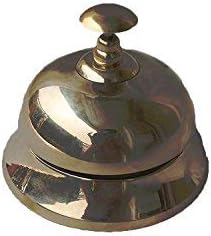 Couca do hotel de bronze sólido artesanal, oficial, chamado Bell ornate Brass Hotel Count Bell Desk Bell Service Bell