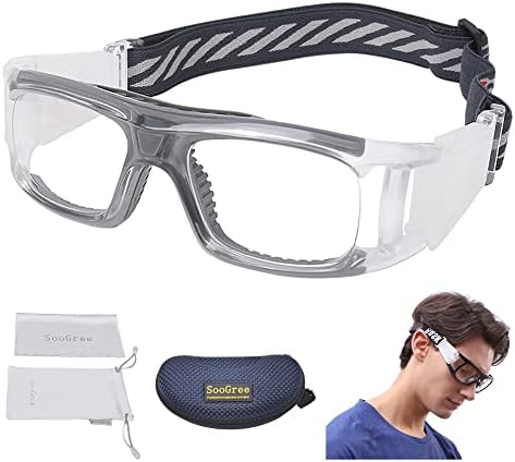 Óculos esportivos de fôlego, óculos de futebol de futebol de basquete para homens e mulheres, protetor de proteção contra