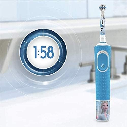 Escova de dentes elétrica de crianças oral-b com 4 cabeças de escova, Disney's Frozen II