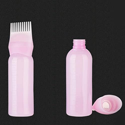 EAARLIYAM 2PCS Hair Dinch Bottle Bottle Raiz Aplicator Bottle Bott Botty Bottle Hair Bottle com Salon Graduado Salon Home Hair Diy para Aplicador de escova de 120 ml de cabelo