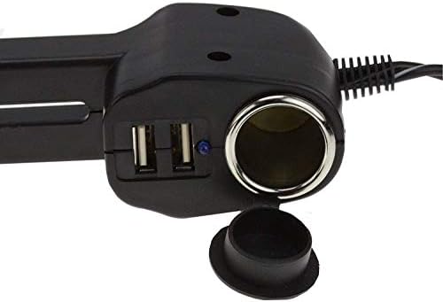 Porta USB Navitech 4.2A Montagem do apoio de cabeça com carregador de carro integrado compatível com o tablet Lava Magnum XL