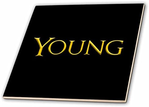 3Drose Young Popular Boy Boy Nome na América. Amarelo em amuleto preto - telhas