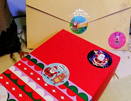 500 PCS Adesivos de Natal para crianças. Adesivos de Natal para envelopes, eles podem ser usados ​​para decorar presentes de Natal e caixa de presente, fazer cartões de Natal infantis, ser usados ​​para adesivos de chocolate para festas