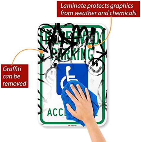 SmartSign estacionamento reservado - van acessível Sinal de estacionamento para handicap | 12 x 18 de alumínio