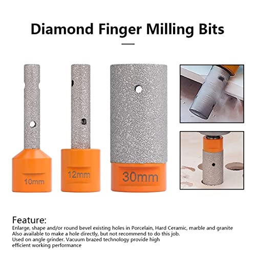M14 Thread Diamond Bits de dedos aumentam os orifícios de moagem dia 6/10/201/15/20/2020 mm