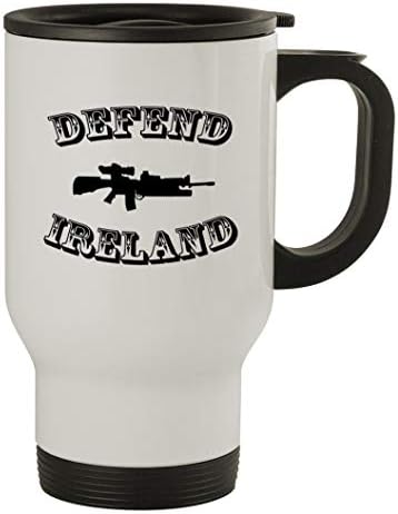 Meio da estrada Defenda Irlanda #213 - Um bom humor engraçado de 14oz de caneca de viagem branca