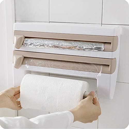 Jahh Cozinha Organizador de filme Cling Molho Bottle Rack Rack Tin Foil Paper Toalhador