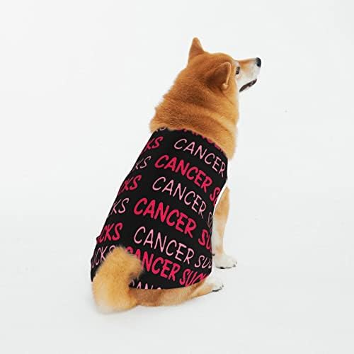 Camas de estimação de algodão Camisetas de câncer-suco-breast-consciência fantasias de cachorro Pijama de cão gato macacão