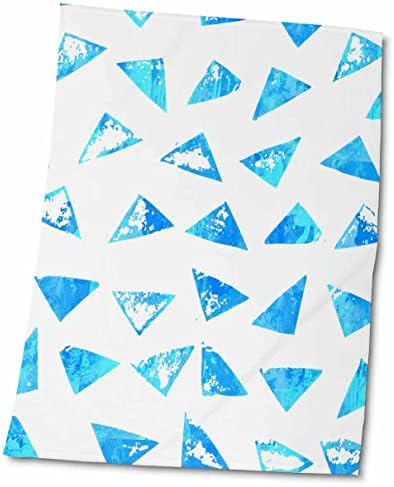 3drose moderno claro aquarela azul jogado triângulos padrão - toalhas