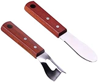 Conjunto de faca de manteiga DKE e HXL, cortador de quatro cantos de aço inoxidável com alça de madeira, raspador de jam de queijo