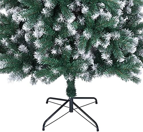 Aoof 7 pés spray branco PVC Árvore de Natal 870 Filiais adequados para casa, escritório, decoração de festa fácil de montar, dobradiça