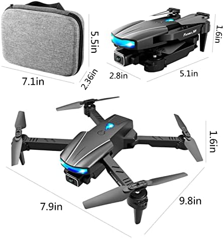#7H4WZL Drone com dupla câmera 4K HD FPV Gretos de brinquedo de controle remoto para meninos meninas com altitude Hold sem cabeça Modo Uma tecla Sta