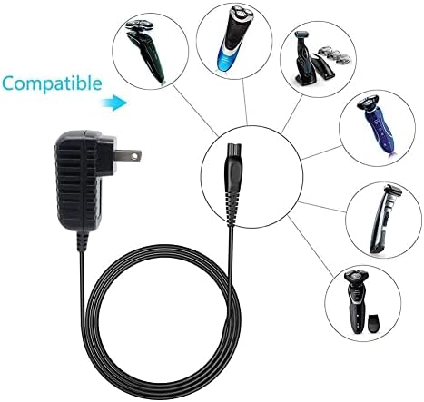 Carregador de cabo de alimentação de 15v de 15V de 15V para HQ8505 Philips-Shaver-Norelco Multigroom Pro All-in-One Trimmer,