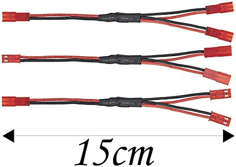 3pcs compartilham gabinete jst jst, jst fêmea masculina y paralelo cabos arnês fios compatíveis com traxxas tamiya redcat axial 1/10