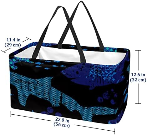 Tubarões de cesto de compras reutilizáveis ​​portáteis Picnic Grocery Grocery Sags