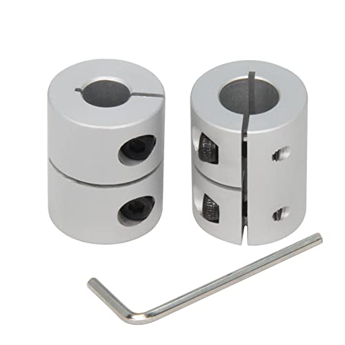 Acoplamento do eixo de Zeberoxyz 2pcs de 8 mm a 10mm de liga de alumínio de 10 mm de comprimento de 25 mm de 20 mm de diâmetro conector do motor de passo