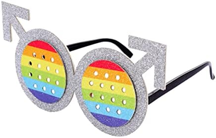 Nolitoy 2pcs Rainbow Photo Party Party óculos Óculos de fantasia Marque o carnaval gay de adereços engraçados para
