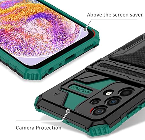 Caixa de proteção telefônica compatível com o estojo Samsung Galaxy A23 4G/5G com porta do pacote de cartões, capa de capa