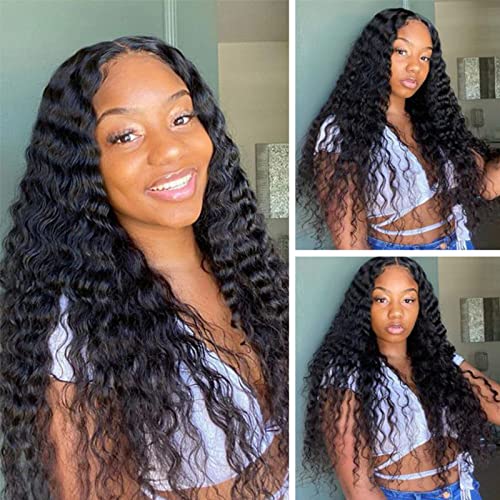 HD Transparente Water Water Lace Wig Frontal Wig Curly 5x5 Lace Fronteiro Humano Human Wigs Para Mulheres Negras Molhadas e Wavy