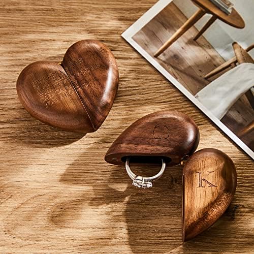 Caixa de anel personalizada Caixa de casamento personalizada Caixa de casamento Caixa de casamento de madeira portador de anel